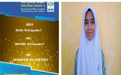 NUR HASANAH SITANIA DARI MAN 2 MALUKU TENGAH RAIH JUARA 1 OLIMPIADE BAHASA ARAB (OBA) TINGKAT PROVINSI, SIAP MELAJU KE NASIONAL